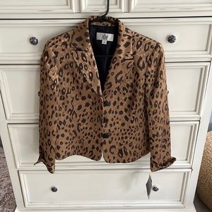 NWT leopard blazer 8p